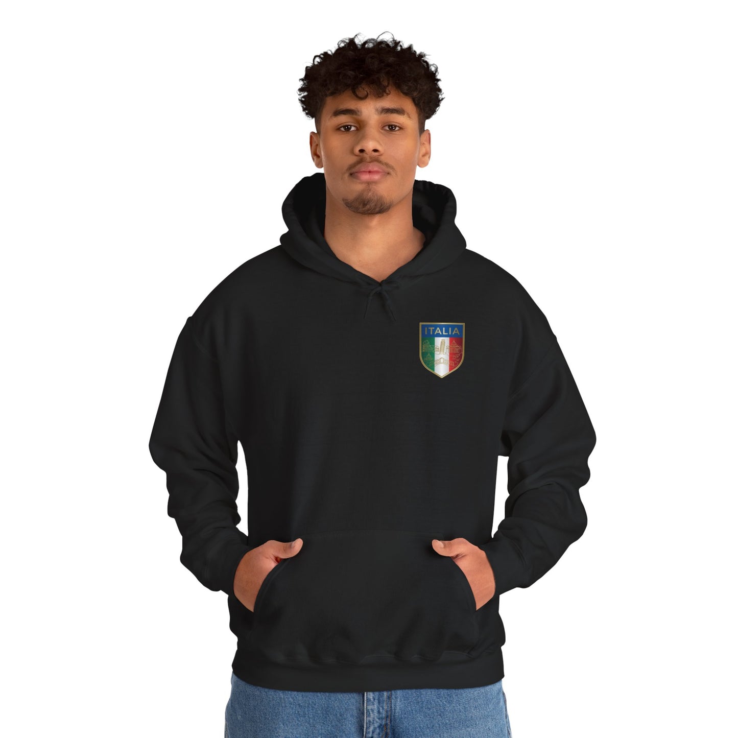 Italian Flag Shield Hoodie Pullover