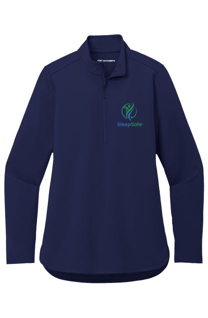 Womens Double Knit ¼ Zip - Embroidered SleepSafe logo