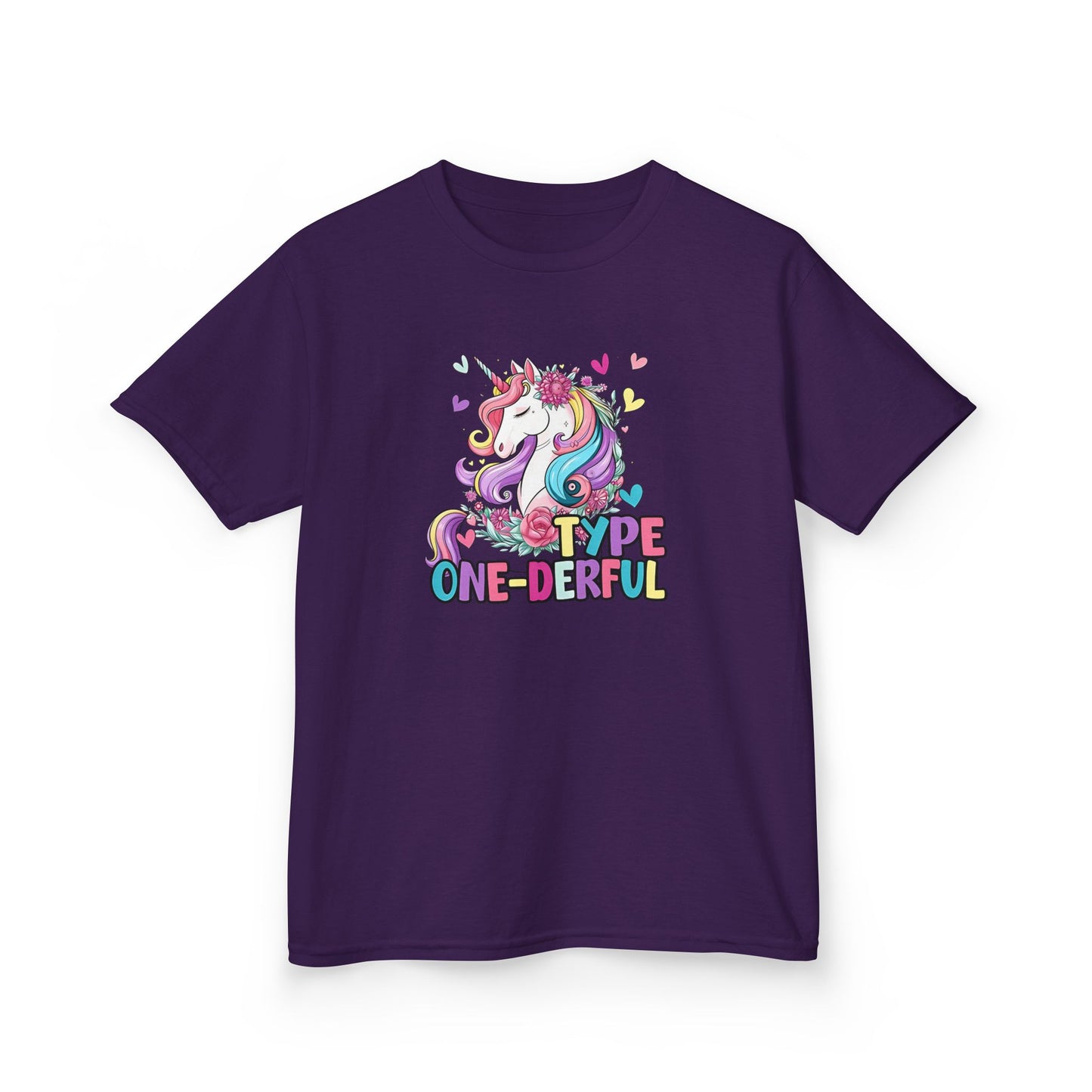 Kids T-Shirt — "Type One-derful" T1D Unicorn Tee