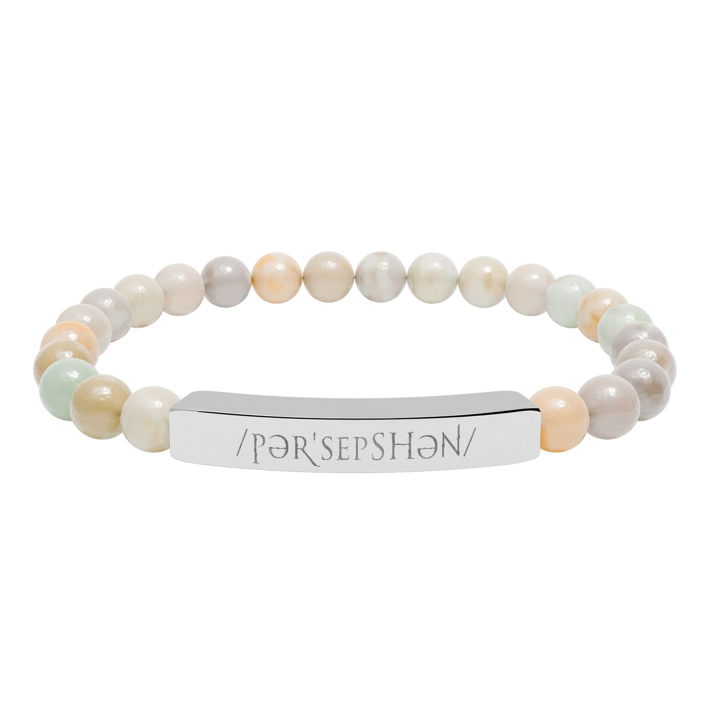 Engraved Natural Stone Bar Bracelet – Perception