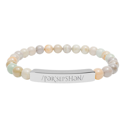 Engraved Natural Stone Bar Bracelet – Perception