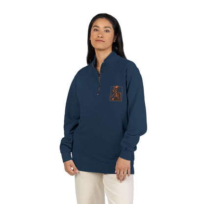 Death Before Decaf Quarter-Zip Sweatshirt — Vintage Coastline Coffee Lover