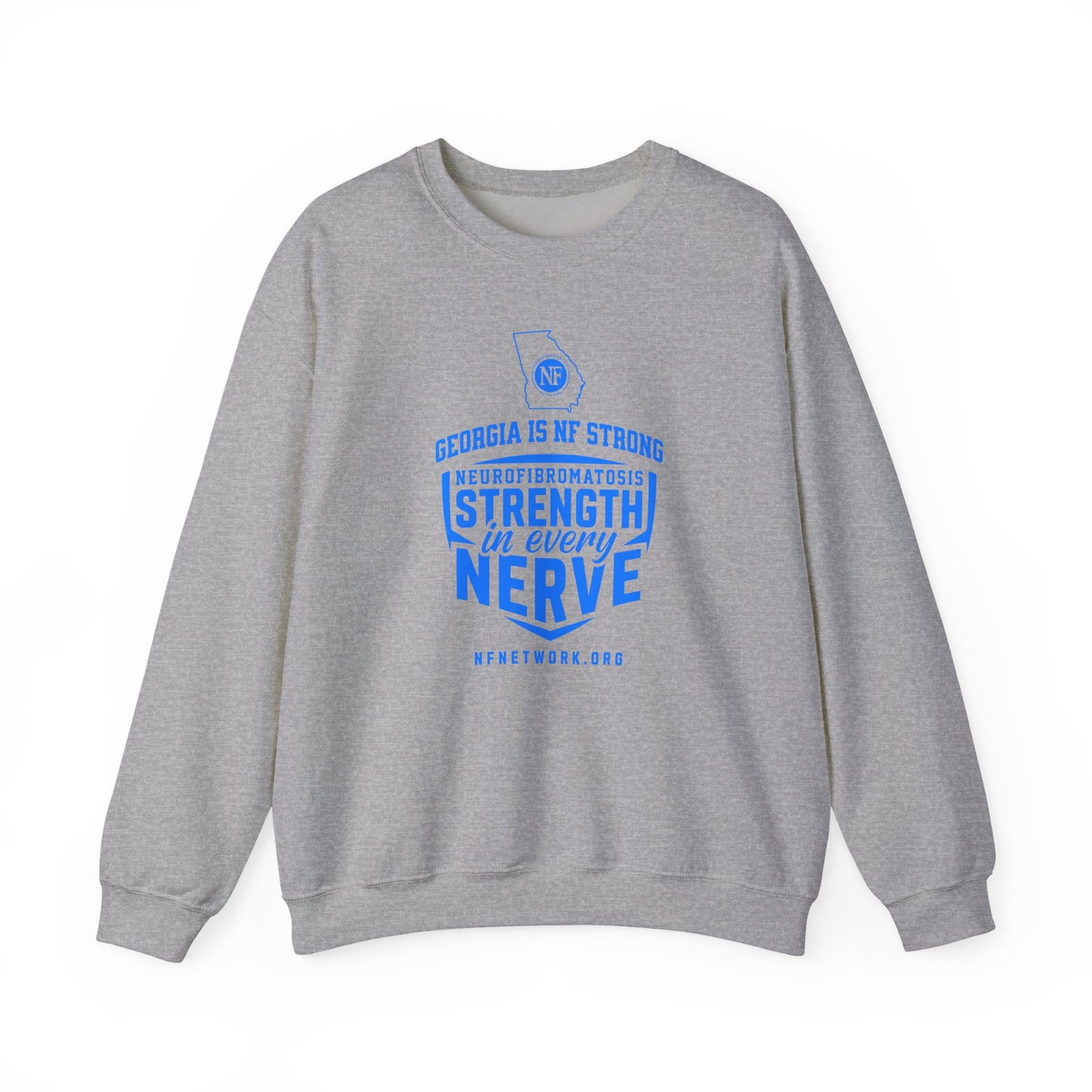 Crewneck Sweatshirt — "Strength in Every Nerve" Georgia Neurofibromatosis Awareness