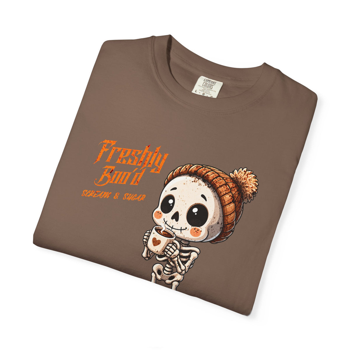 Cute Skeleton “Freshly Boo’d Coffee” Halloween T-Shirt