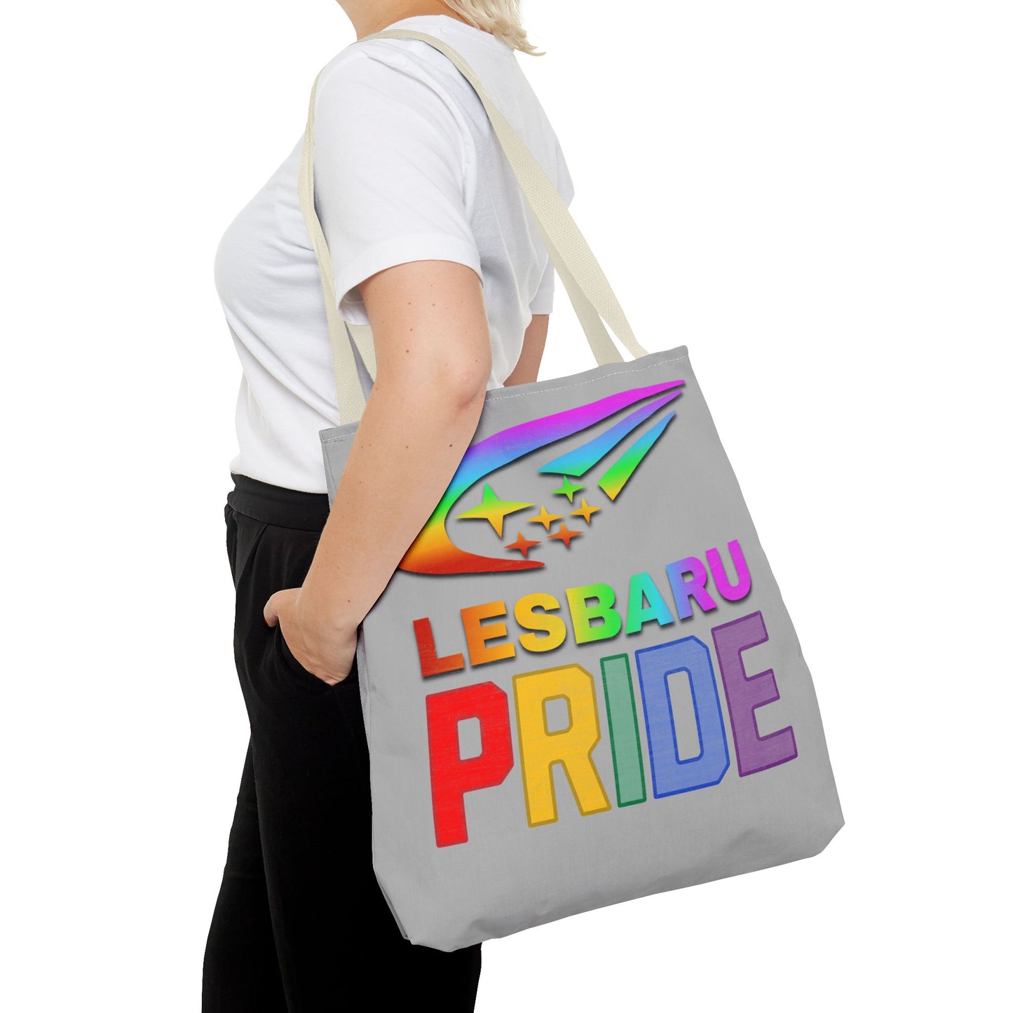 Lesbaru Pride Tote Bag, Subaru Lover, Lesbian, Reusable Bag, LGBT Rainbow Flag, LGBTQ Pride, Grocery Bag, Market Tote, Eco-Friendly