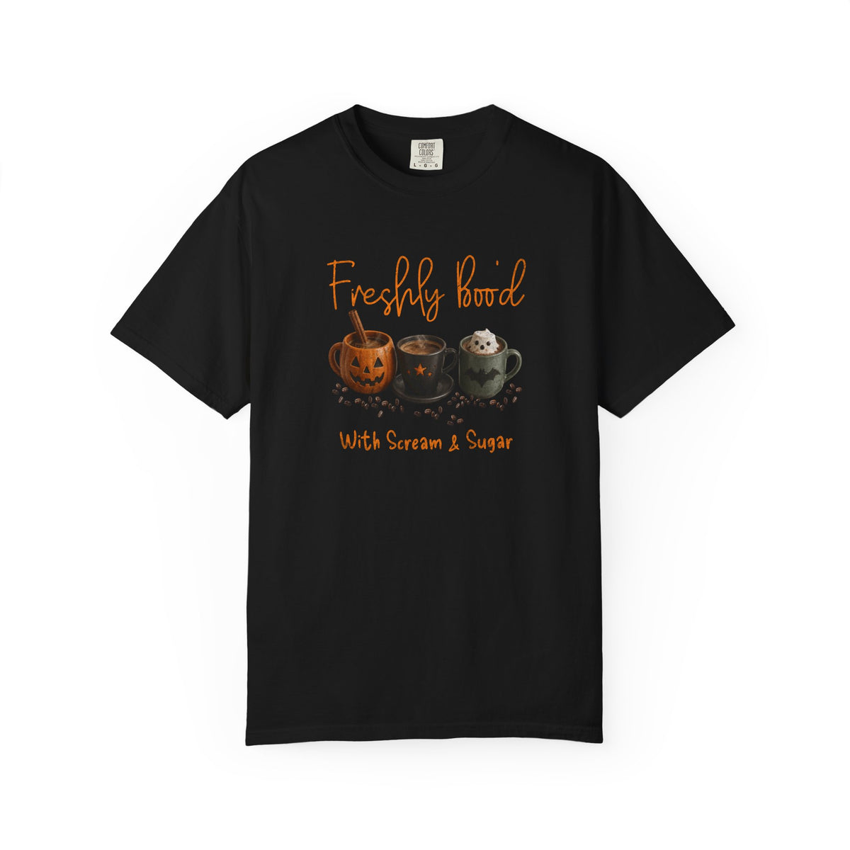 Freshly Brewed Scream & Sugar Coffee Halloween T-Shirt