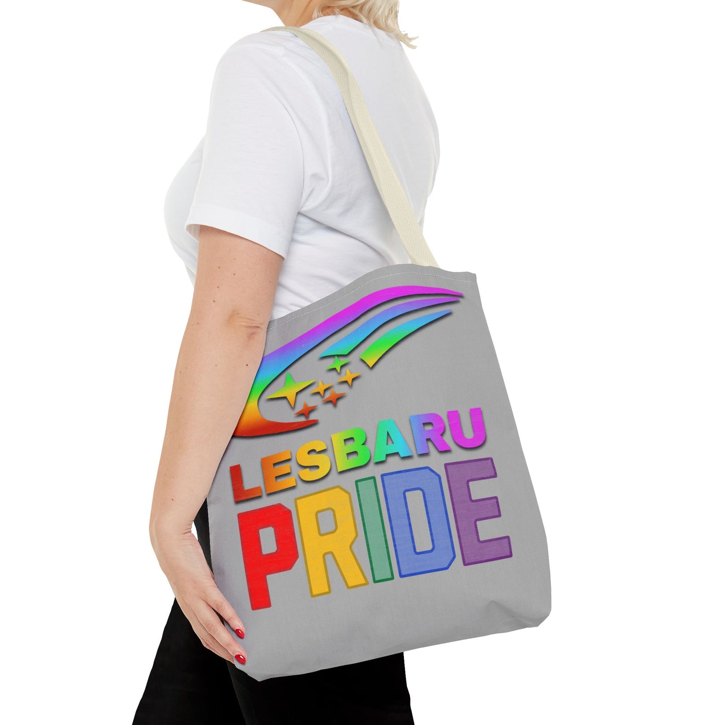 Lesbaru Pride Tote Bag, Subaru Lover, Lesbian, Reusable Bag, LGBT Rainbow Flag, LGBTQ Pride, Grocery Bag, Market Tote, Eco-Friendly