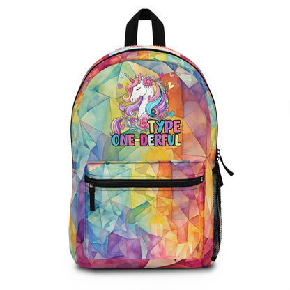 T1D Medical Backpack — Rainbow Unicorn Travel Bag
