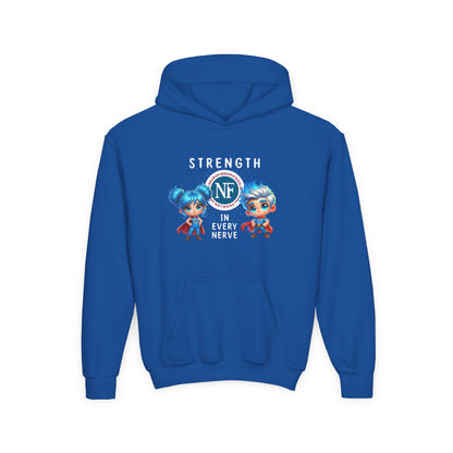 "Strength in Every Nerve" Cartoon Kids Hooded Sweatshirt