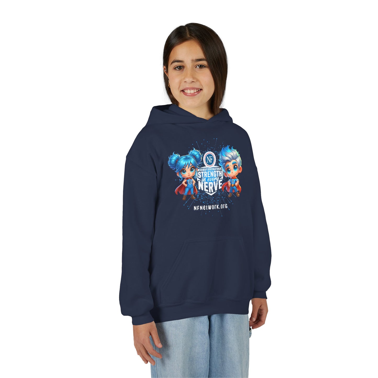 NF Superhero Kids Hoodie — "NF Strong: Strength in Every Nerve"