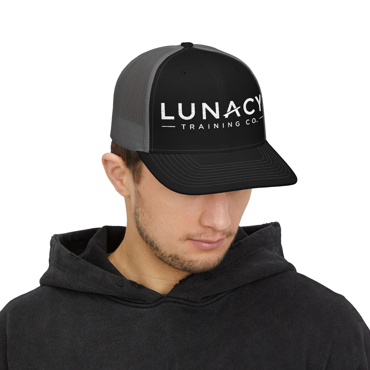 Embroidered Mesh Snapback Hat
