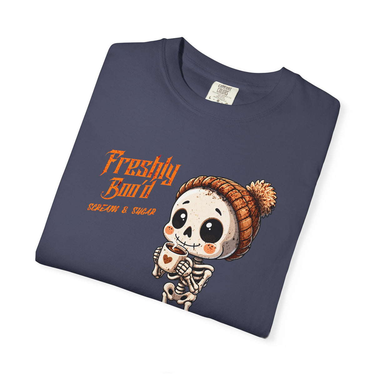Cute Skeleton “Freshly Boo’d Coffee” Halloween T-Shirt