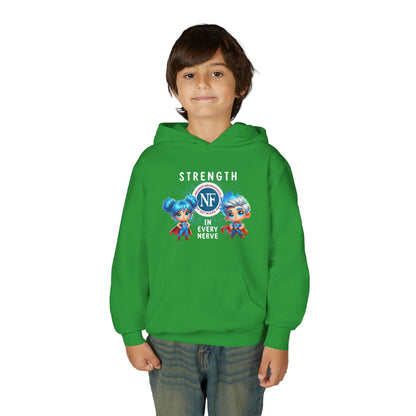 "Strength in Every Nerve" Cartoon Kids Hooded Sweatshirt