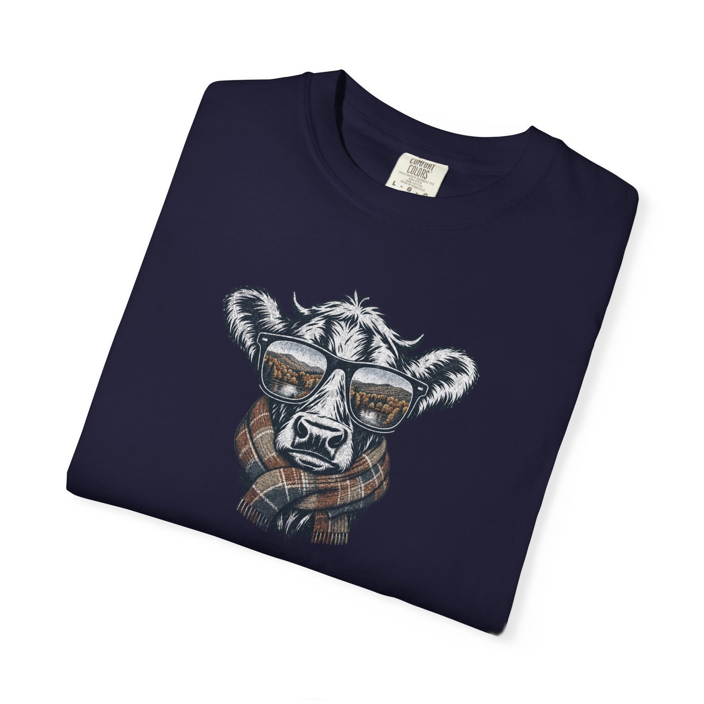 Rustic Fall Cow Cozy Tee