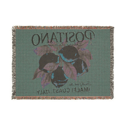 Positano Amalfi Coast Lemon Woven Blanket — Italian Citrus Throw