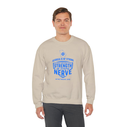 Crewneck Sweatshirt — "Strength in Every Nerve" Georgia Neurofibromatosis Awareness
