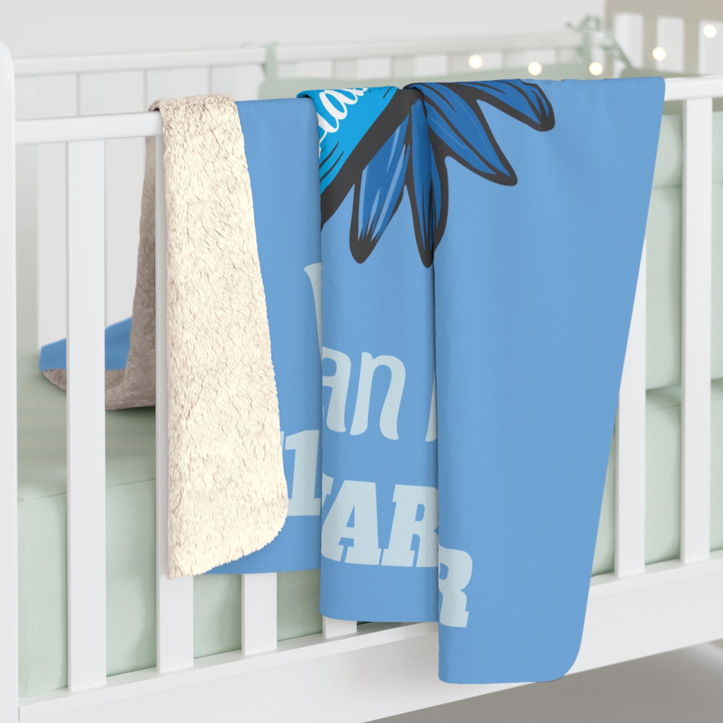 Personalized T1D Warrior Sherpa Fleece Blanket