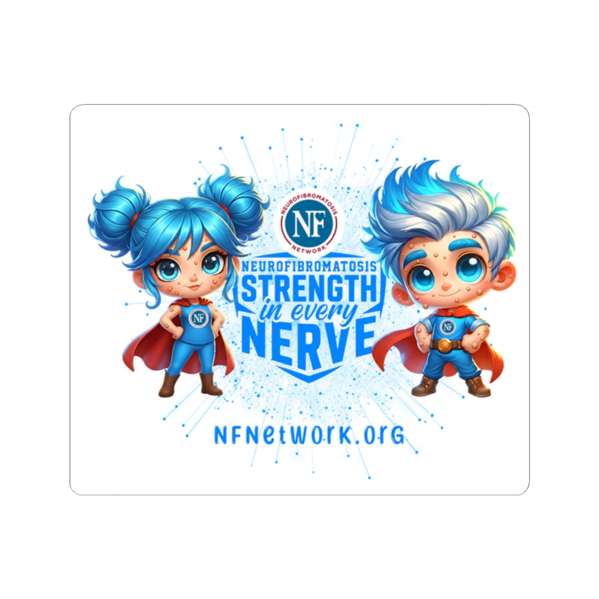 NF Strong Superhero Sticker