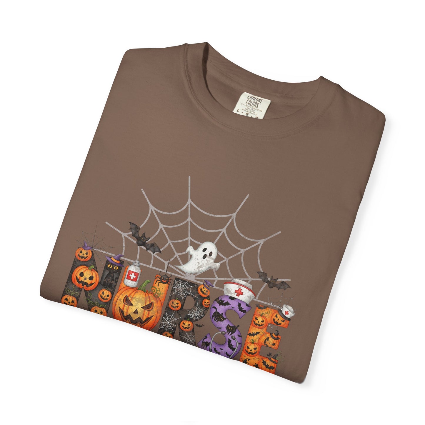 Halloween Nurse RN Garment Dyed Tee