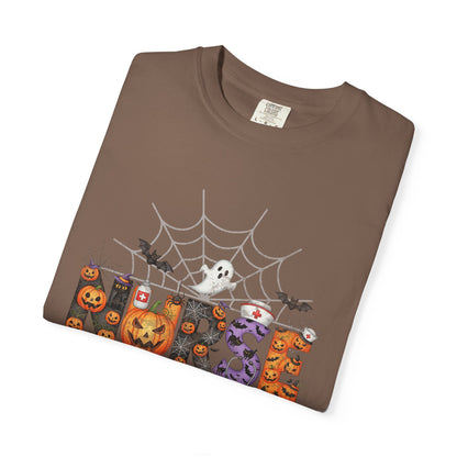 Halloween Nurse RN Garment Dyed Tee