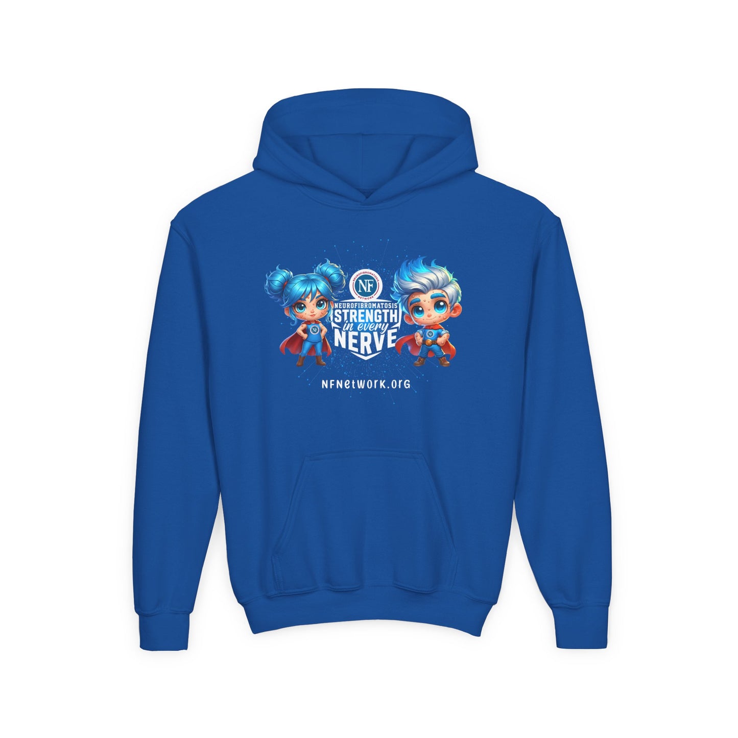 NF Superhero Kids Hoodie — "NF Strong: Strength in Every Nerve"