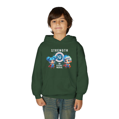 "Strength in Every Nerve" Cartoon Kids Hooded Sweatshirt