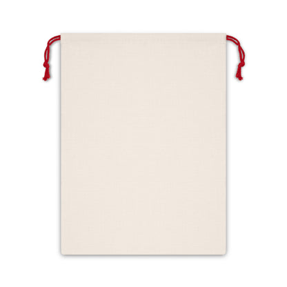 Santa Raven Illustration Gift Bag | Holiday Crow with Santa Hat & Lights
