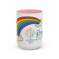 Personalized Rainbow Accent Coffee Mug