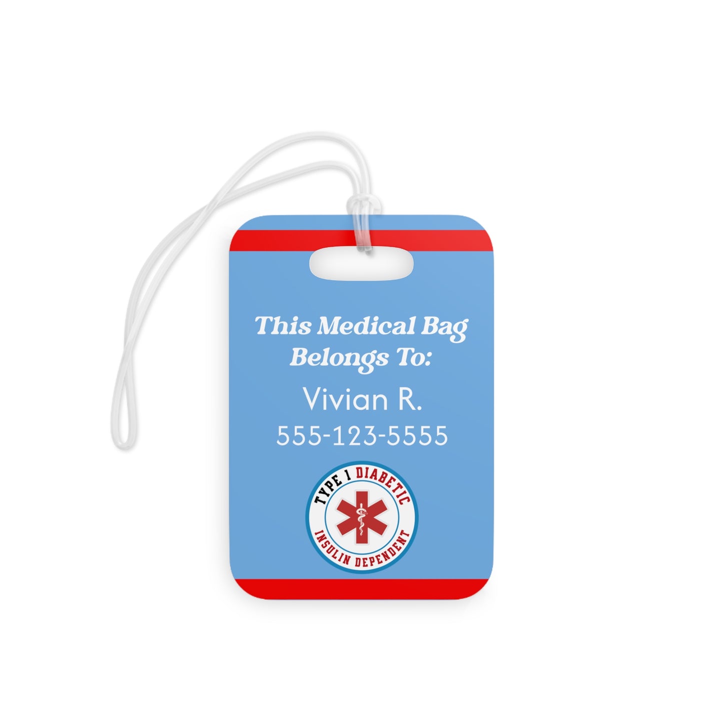 Medical Alert Luggage Tag — Personalized