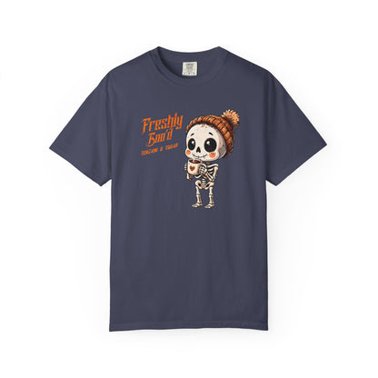 Cute Skeleton “Freshly Boo’d Coffee” Halloween T-Shirt