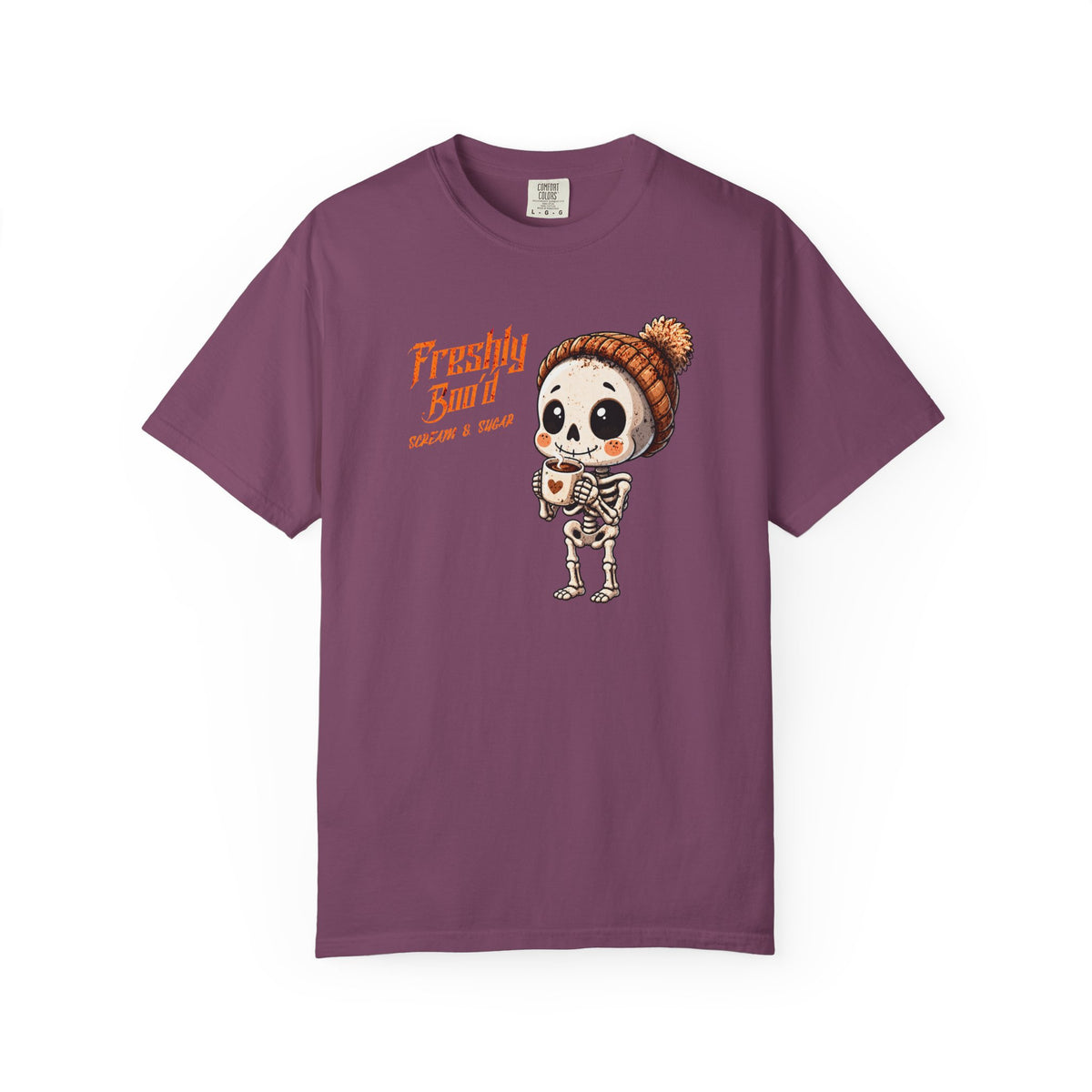 Cute Skeleton “Freshly Boo’d Coffee” Halloween T-Shirt