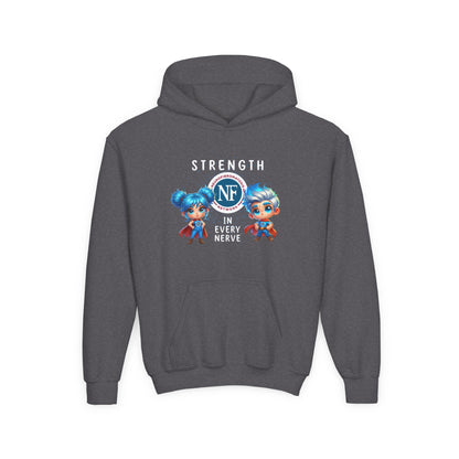 "Strength in Every Nerve" Cartoon Kids Hooded Sweatshirt