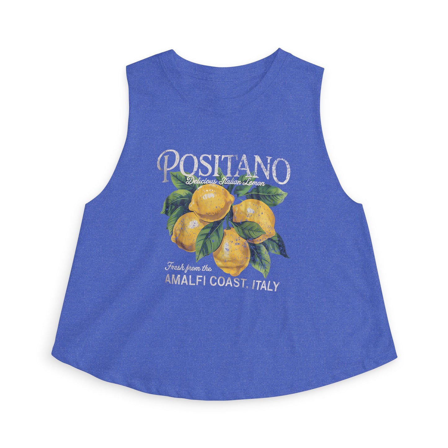Positano Lemon Crop Top — Amalfi Coast Graphic Tank