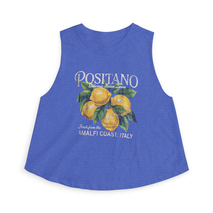 Positano Lemon Crop Top — Amalfi Coast Graphic Tank