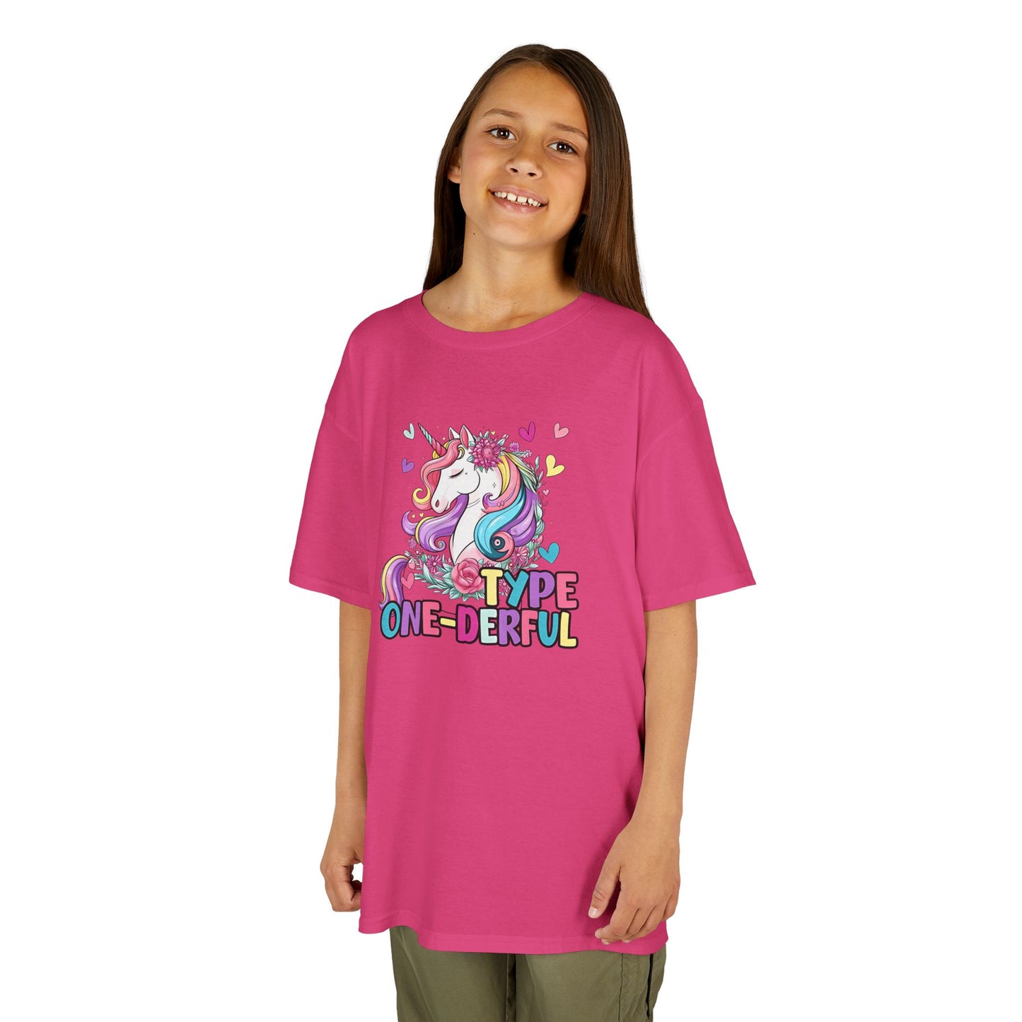 Kids T-Shirt — "Type One-derful" T1D Unicorn Tee