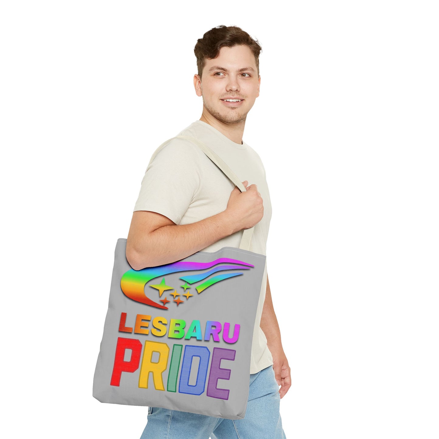 Lesbaru Pride Tote Bag, Subaru Lover, Lesbian, Reusable Bag, LGBT Rainbow Flag, LGBTQ Pride, Grocery Bag, Market Tote, Eco-Friendly