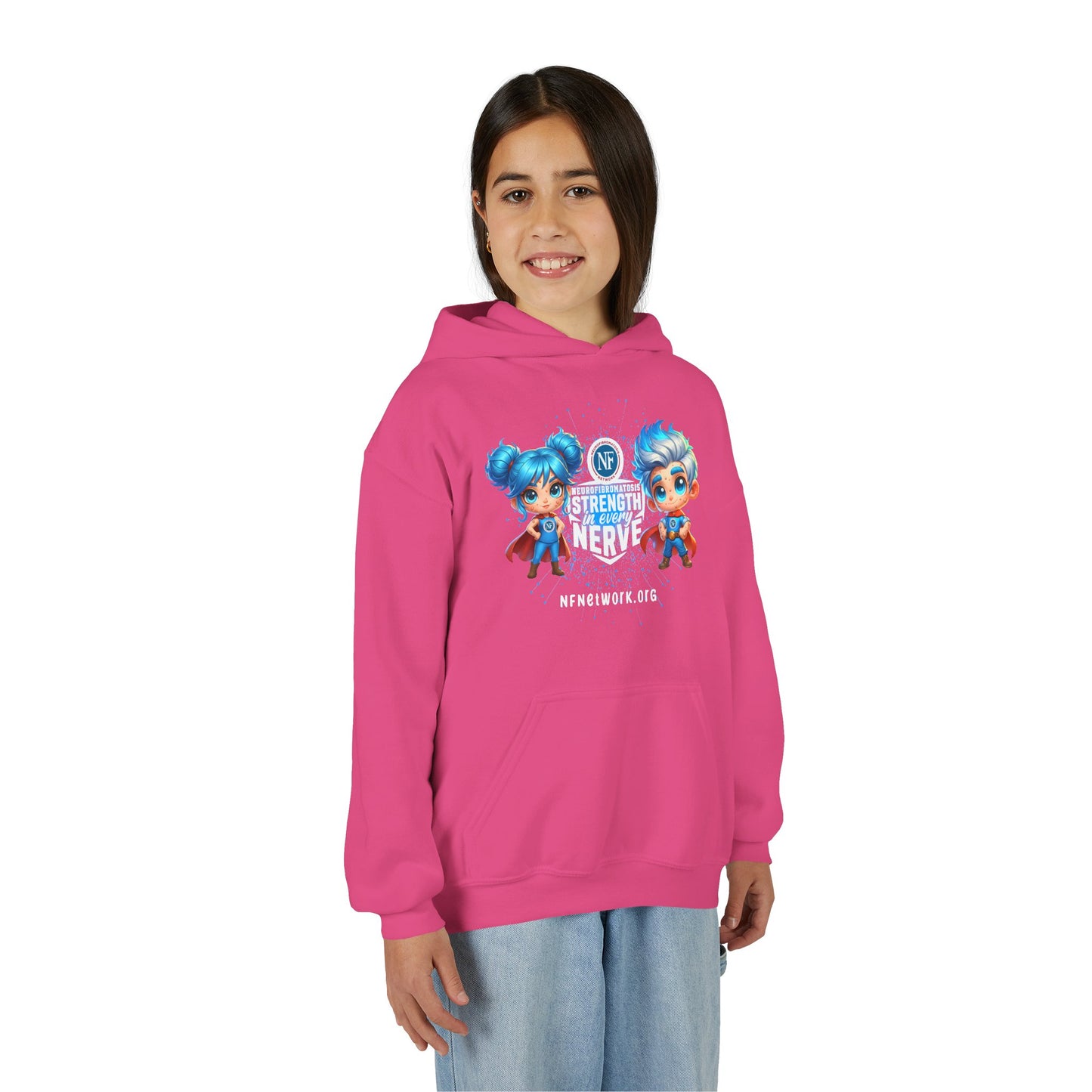 NF Superhero Kids Hoodie — "NF Strong: Strength in Every Nerve"