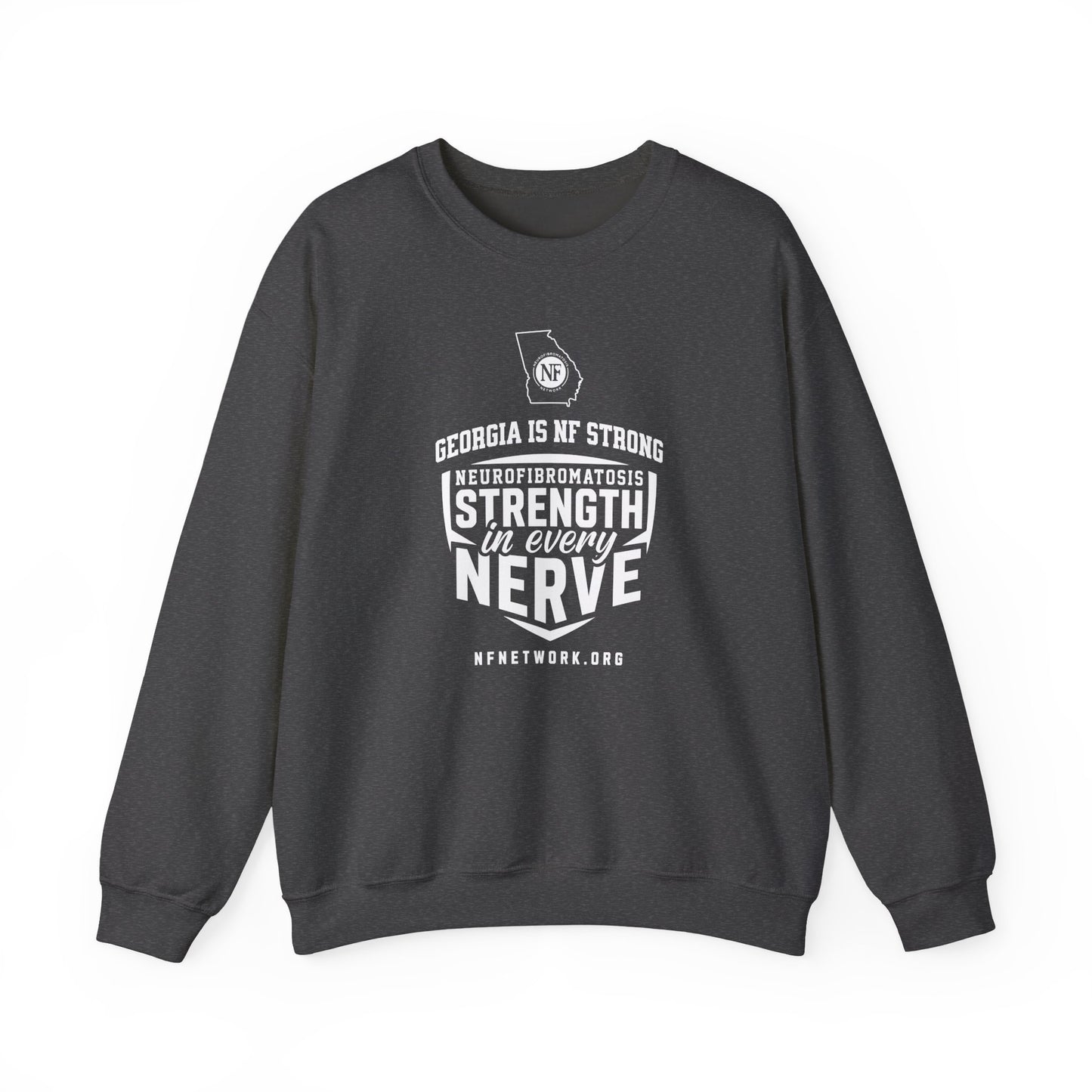 Crewneck Sweatshirt — "Strength in Every Nerve" Georgia Neurofibromatosis Awareness
