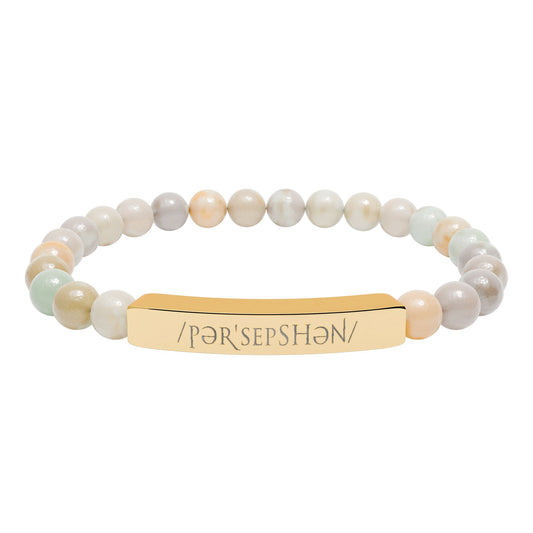 Engraved Natural Stone Bar Bracelet – Perception