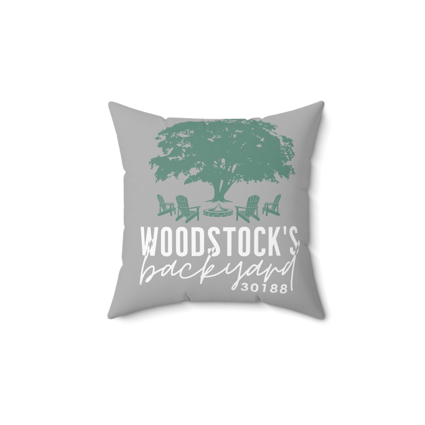 Woodstocks Backyard Throw Pillow - 2 Colors in 1