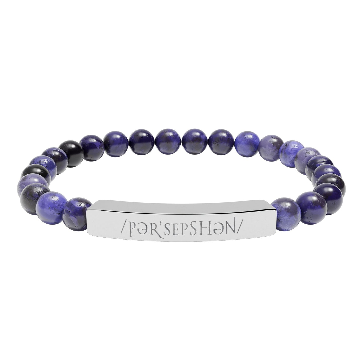 Engraved Natural Stone Bar Bracelet – Perception