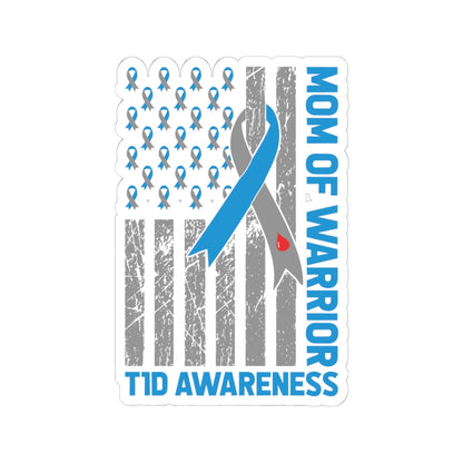 Mom of a T1D Warrior Vinyl Sticker