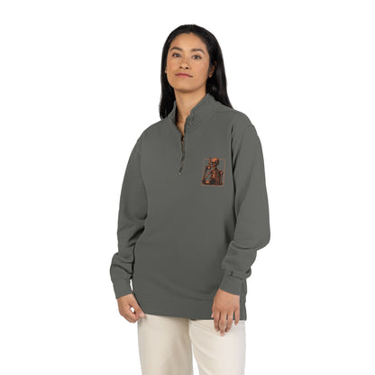 Death Before Decaf Quarter-Zip Sweatshirt — Vintage Coastline Coffee Lover