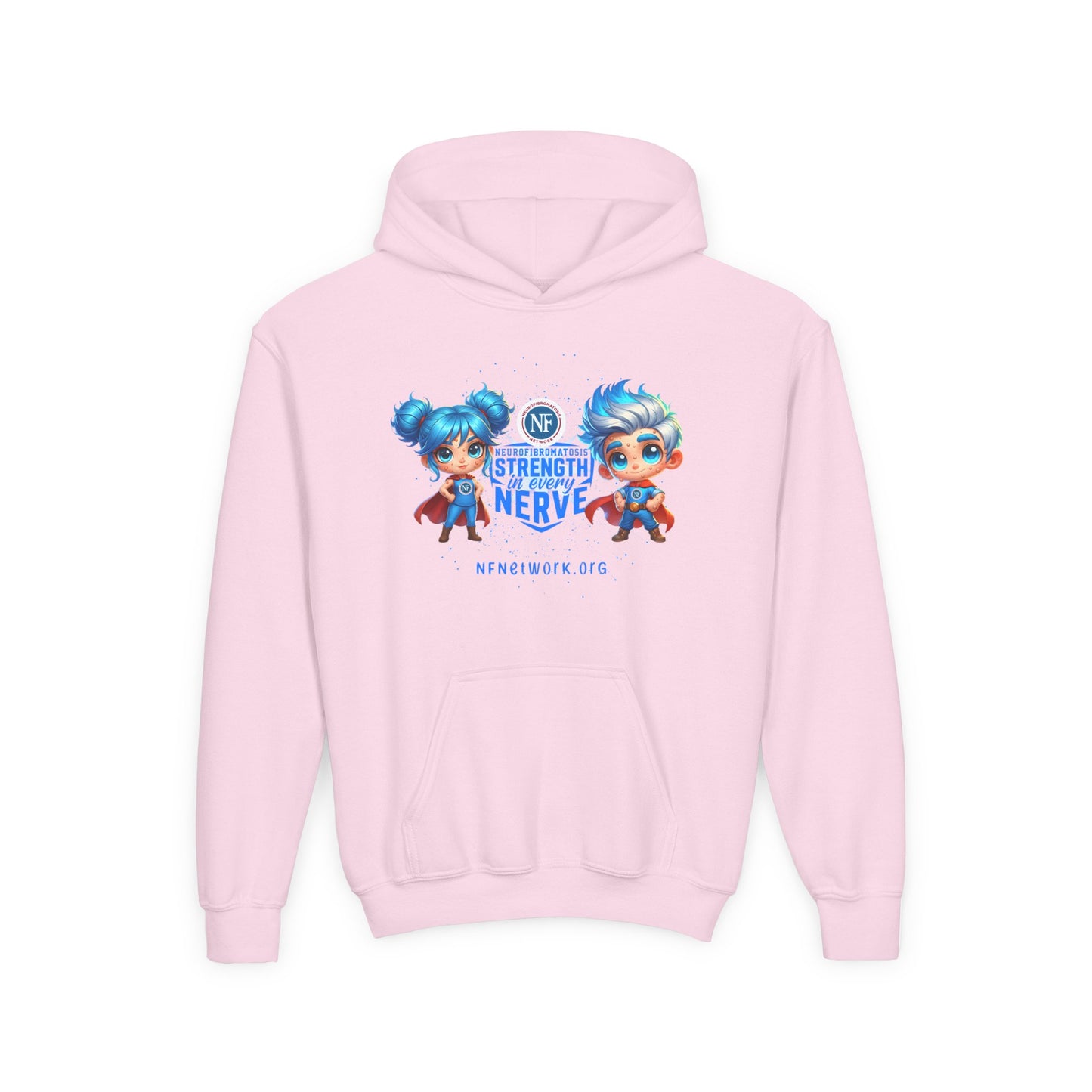 NF Superhero Kids Hoodie — "NF Strong: Strength in Every Nerve"