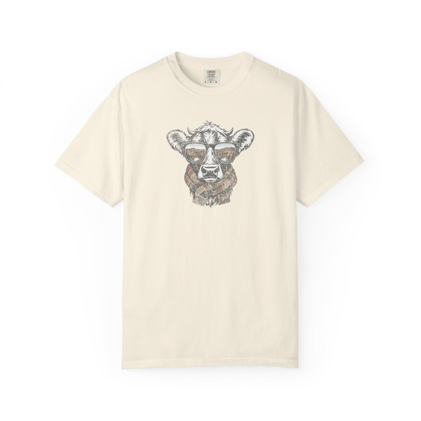 Rustic Fall Cow Cozy Tee