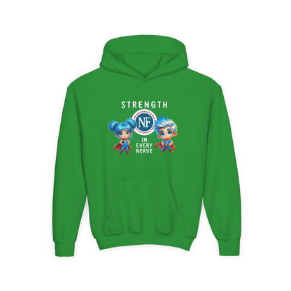 "Strength in Every Nerve" Cartoon Kids Hooded Sweatshirt