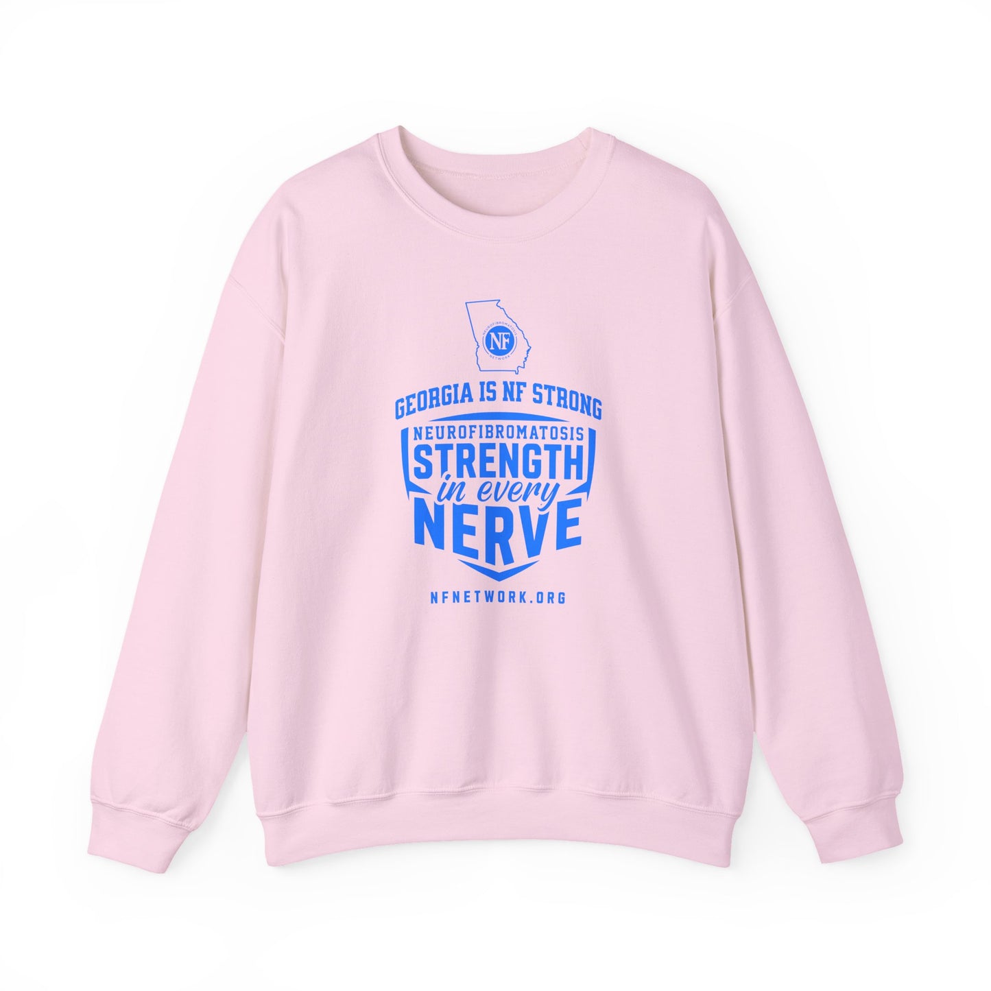 Crewneck Sweatshirt — "Strength in Every Nerve" Georgia Neurofibromatosis Awareness