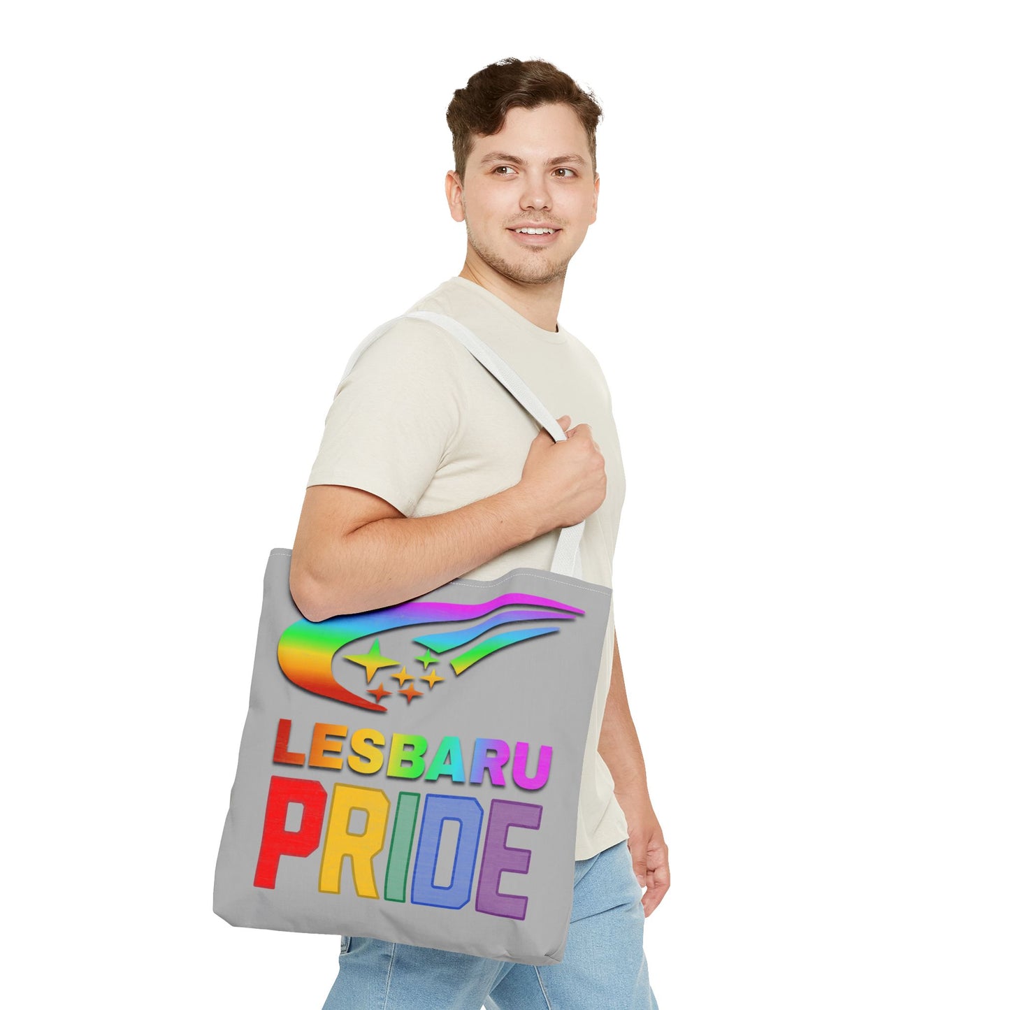 Lesbaru Pride Tote Bag, Subaru Lover, Lesbian, Reusable Bag, LGBT Rainbow Flag, LGBTQ Pride, Grocery Bag, Market Tote, Eco-Friendly