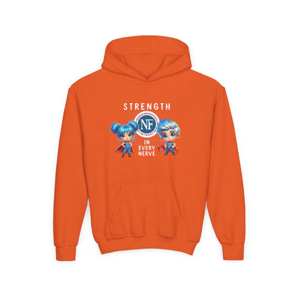 "Strength in Every Nerve" Cartoon Kids Hooded Sweatshirt