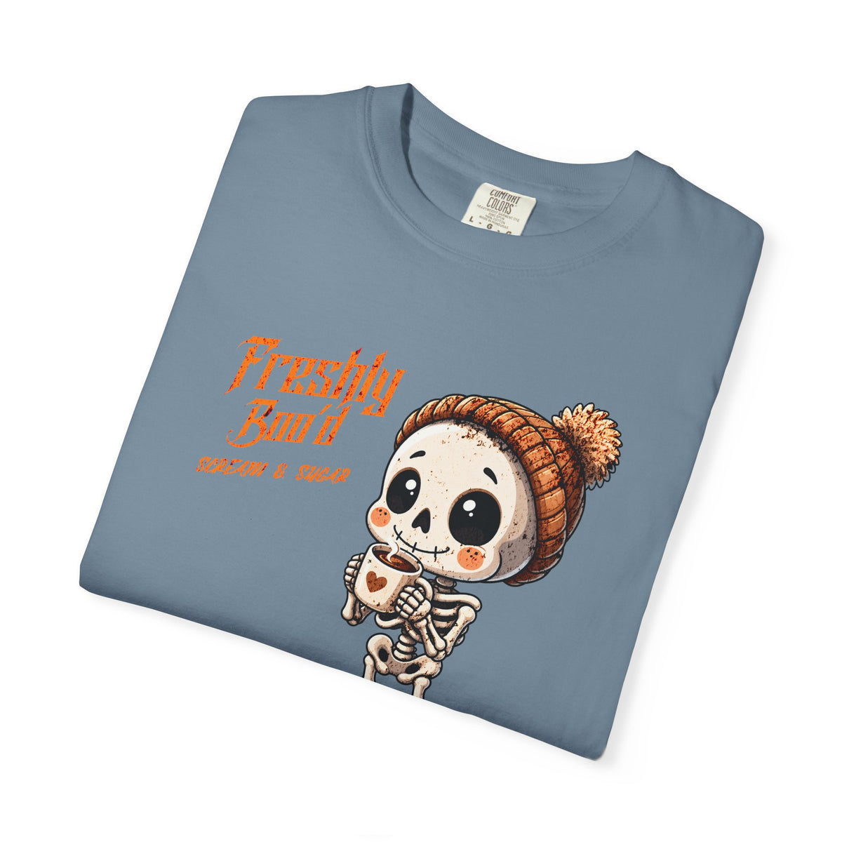 Cute Skeleton “Freshly Boo’d Coffee” Halloween T-Shirt